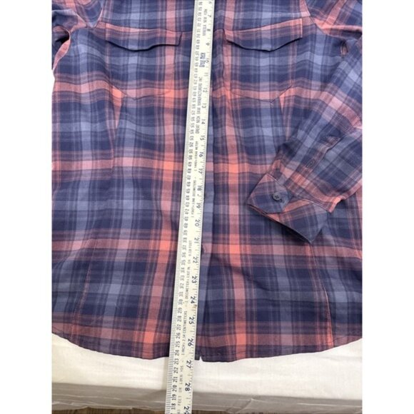 Arcteryx Shirt Women LRG Addison Button Front PURPLE/PINK Plaid L/S Flannel NWOT - Picture 6 of 10